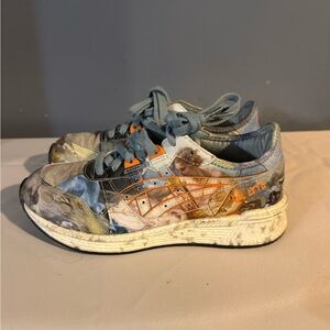 Asics Women's Sneakers - Blue and Orange